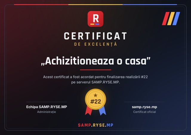 Certificat: Achizitioneaza o casa
